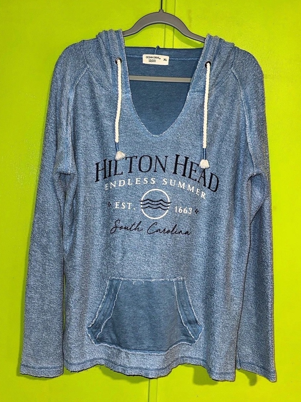 Ocean Drive Blue Hoodie Size XL